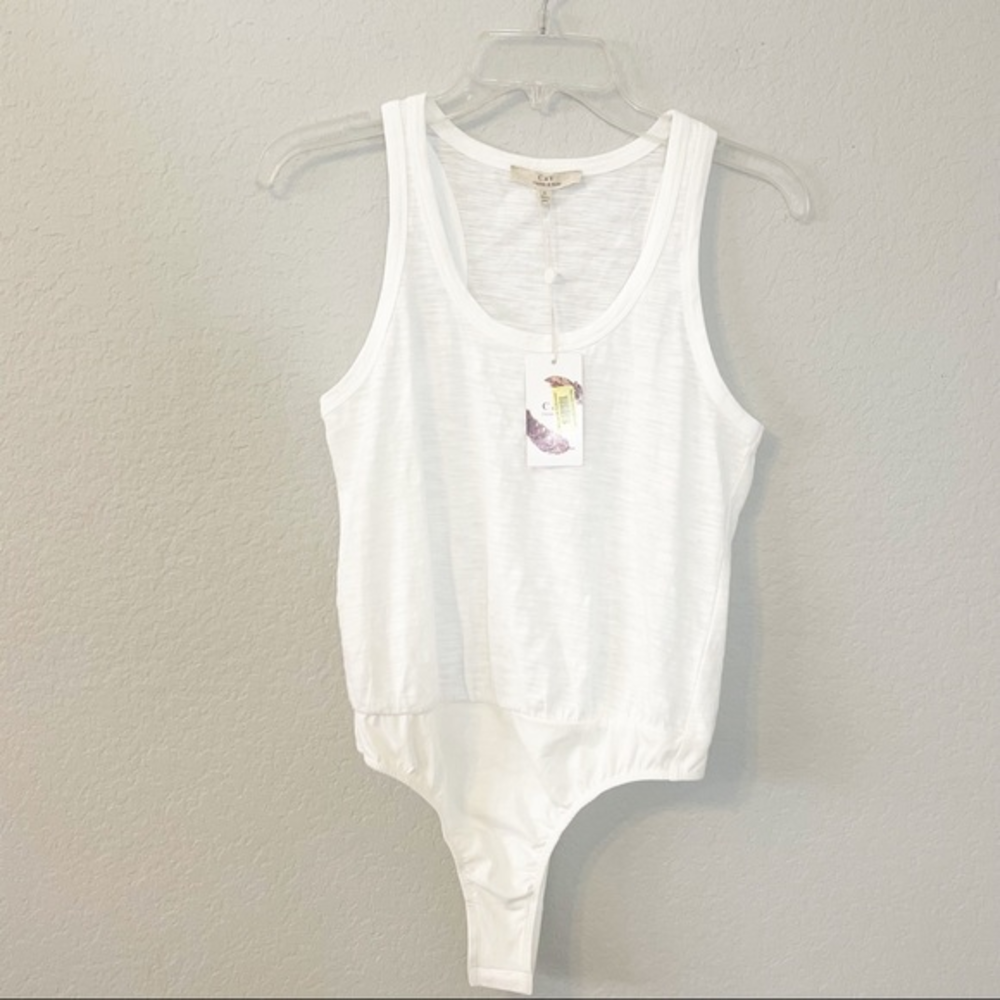 Chelsea & Violet Ivory‎ Racerback Bodysuit NWT